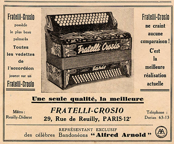 Publicit Fratelli Crosio 1938