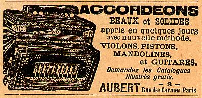 Publicit Magasin de
            musique Aubert