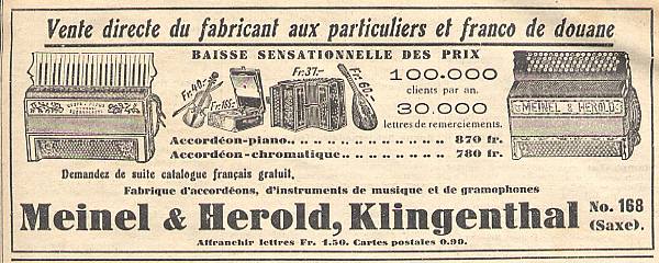 Meinel et Herold 
            Klingenthal