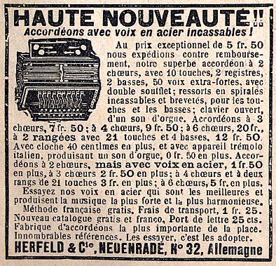 Publicit pour accordons
            allemands