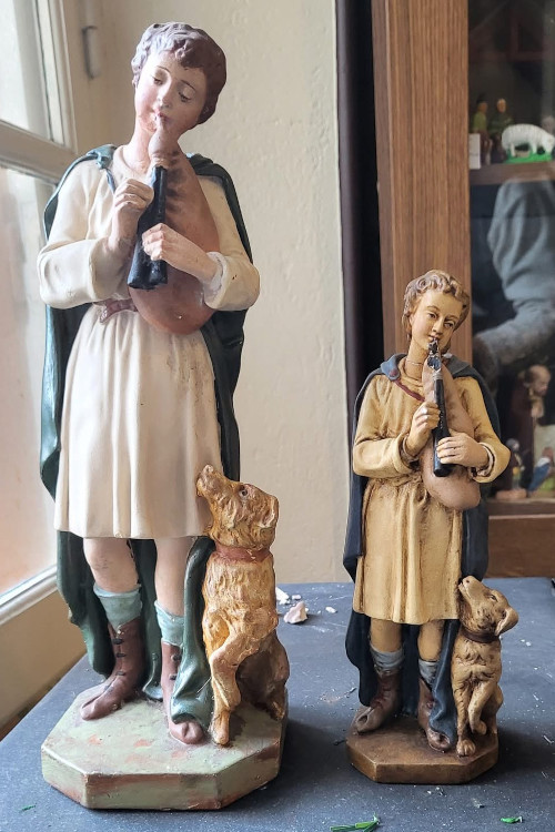 bergers
                joueurs de cornemuse