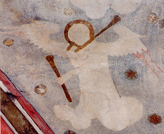 Ange à la cornemuse de la collégiale Saint-Cerneuf de Billom