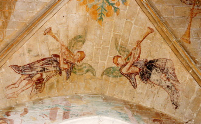 anges joueurs de trompettes ou hautbois de Coucy-la-Ville