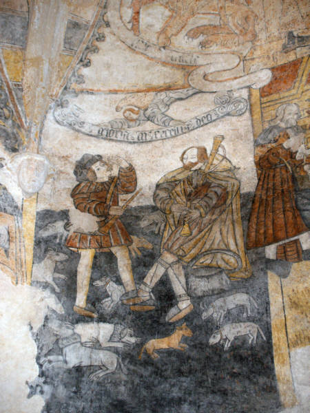 Fresque du choeur de l'église de Lunegarde (Lot)