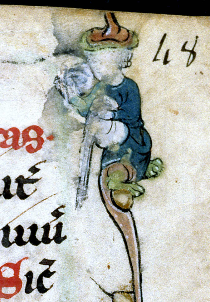 Joueur de cornemuse
            d'un livre d'heures de la Mdiathque de Troyes